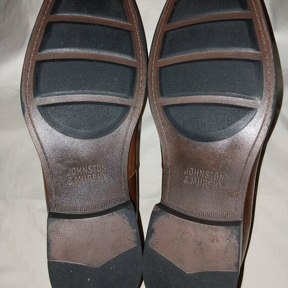 Johnston and Murphy Lewis Tan Full Grain Leather Slip on Shoes New M Size 10 - Picture 5 of 5